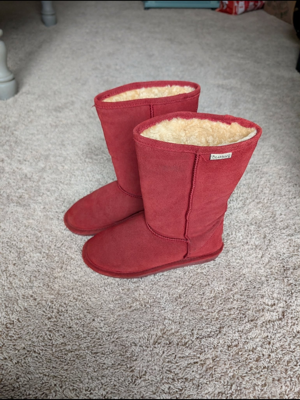Red Bearpaw Boots Size 8